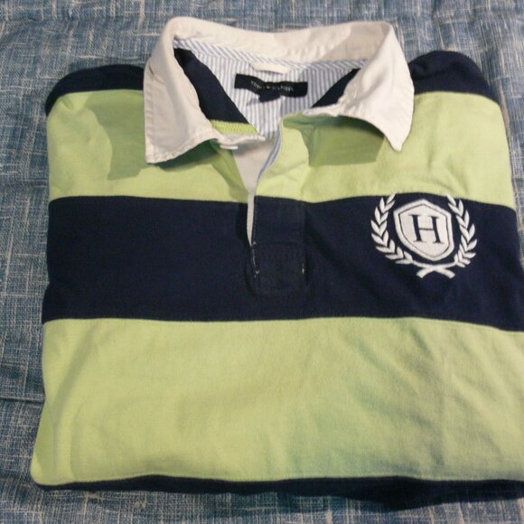 TOMMY HILFIGER RETRO RUGBY STYLE POLO SHIRT XXL - Picture 1 of 3